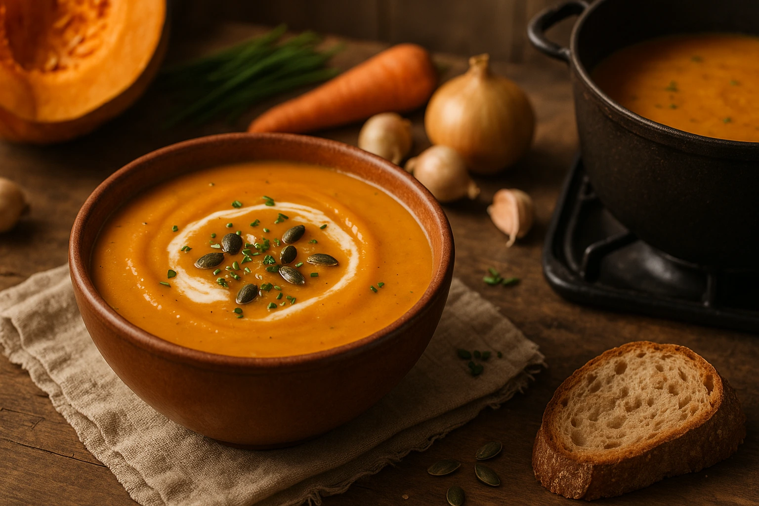 Soupe au potiron : la recette de grand-mère qui réchauffe le cœur